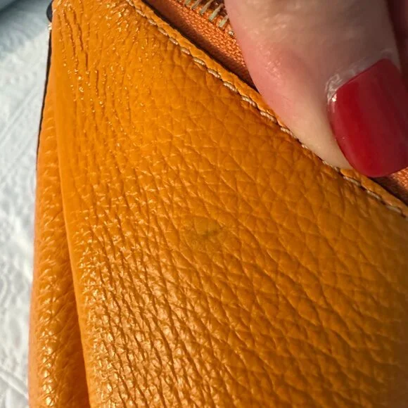 Coach Jules Hobo Bag Pebbled Leather - Orange - Picture 13 of 16